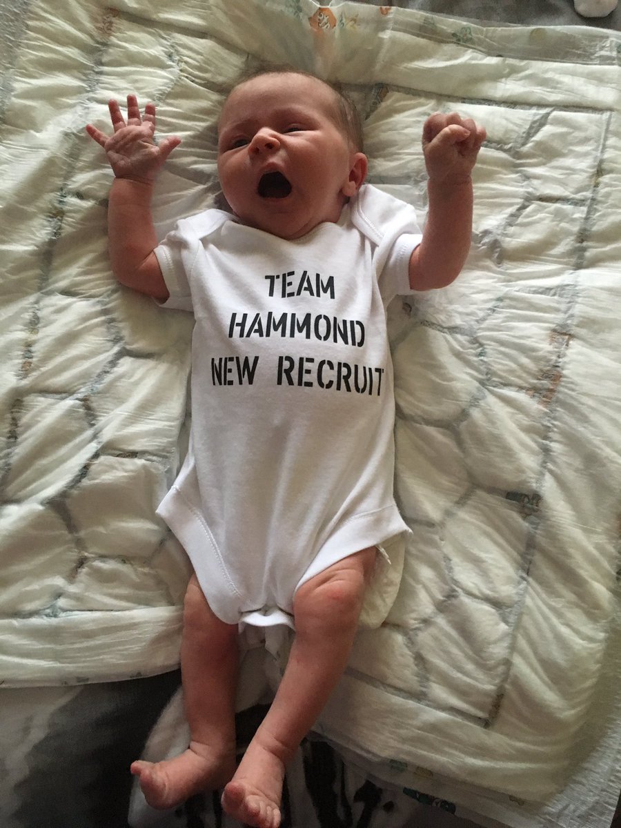 dwibla1's tweet photo. Thanks auntie @debpitt11 and uncle stone cold @billpitt13 for my Team Hammond vest #teamhammond #teampittuck https://t.co/HabGy1lFl1
