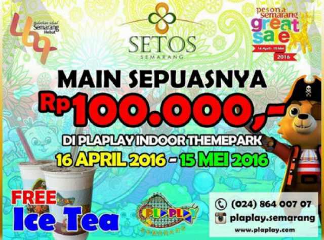 ViviSenthet's tweet photo. Ayooo seru-seruan bermain di PLAPLAY 
Hanya dg membayar 100rb bisa main sepuasnya \=D/ 

#SemarangGreatSale https://t.co/PPKCHnFMz3