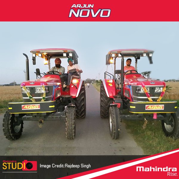 ArjunNovo's tweet photo. Mr. Rajdeep Singh &amp; his brother, both proud owners of the Arjun Novo tractors share their #MahindraStudio image! https://t.co/GOl1yWVgR1