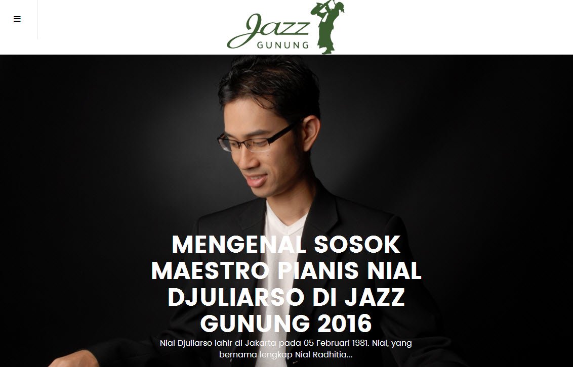 Mengenal Sosok Maestro Pianis @nialdjuliarso di Jazz Gunung 2016 disq.us/9j41n6 #Jazzgunung #sabhatansabiz