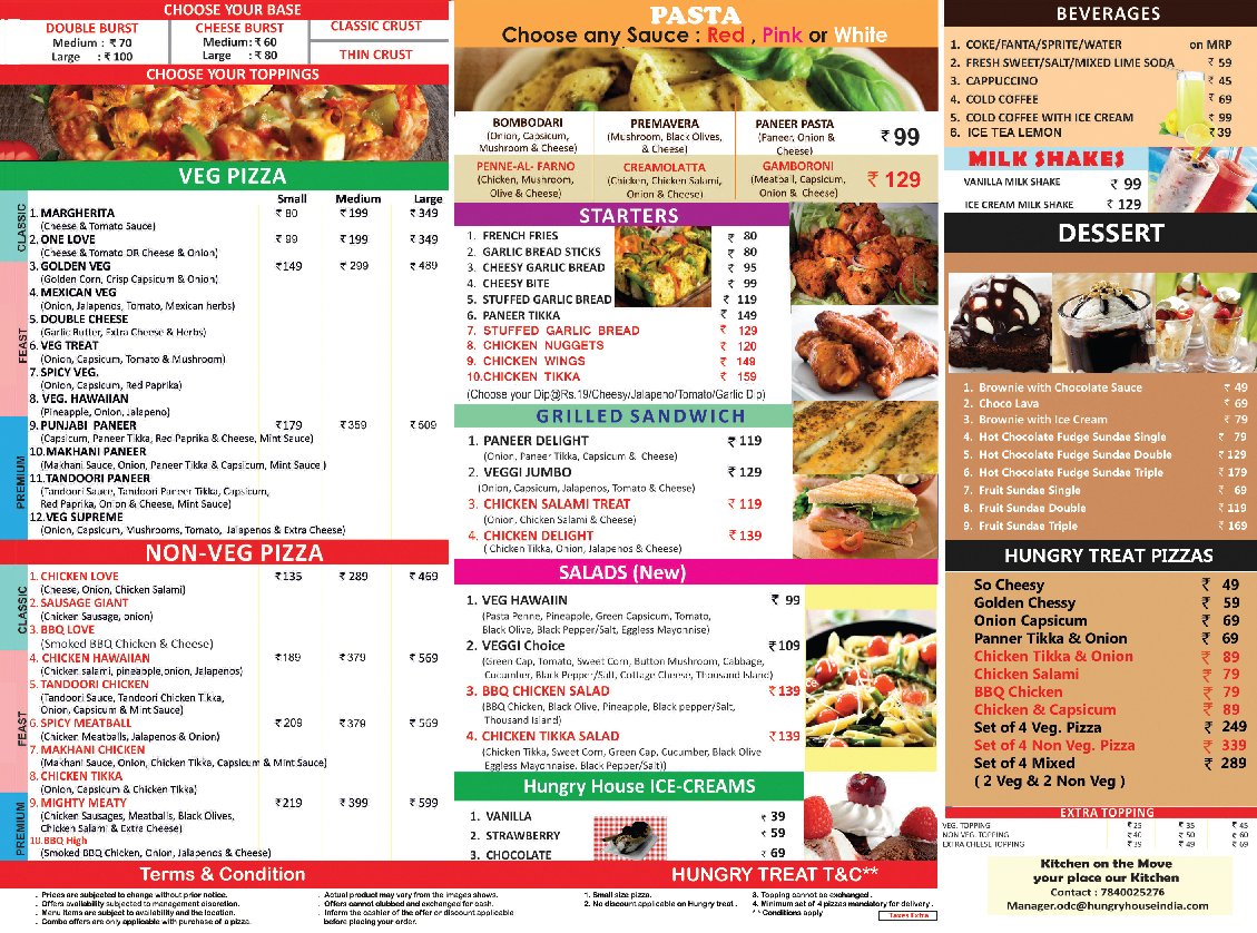 Feeling Hungry??? Hungry House Pizzas and more will never make you feel hungry..call now and grab a quick bite!