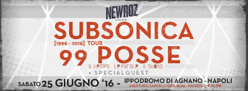 subsonica's tweet photo. aggiornamento in arrivo: il 25 giugno Subsonica a Napoli coi nostri amici fraterni @99Posse https://t.co/d9GAX3SMpi