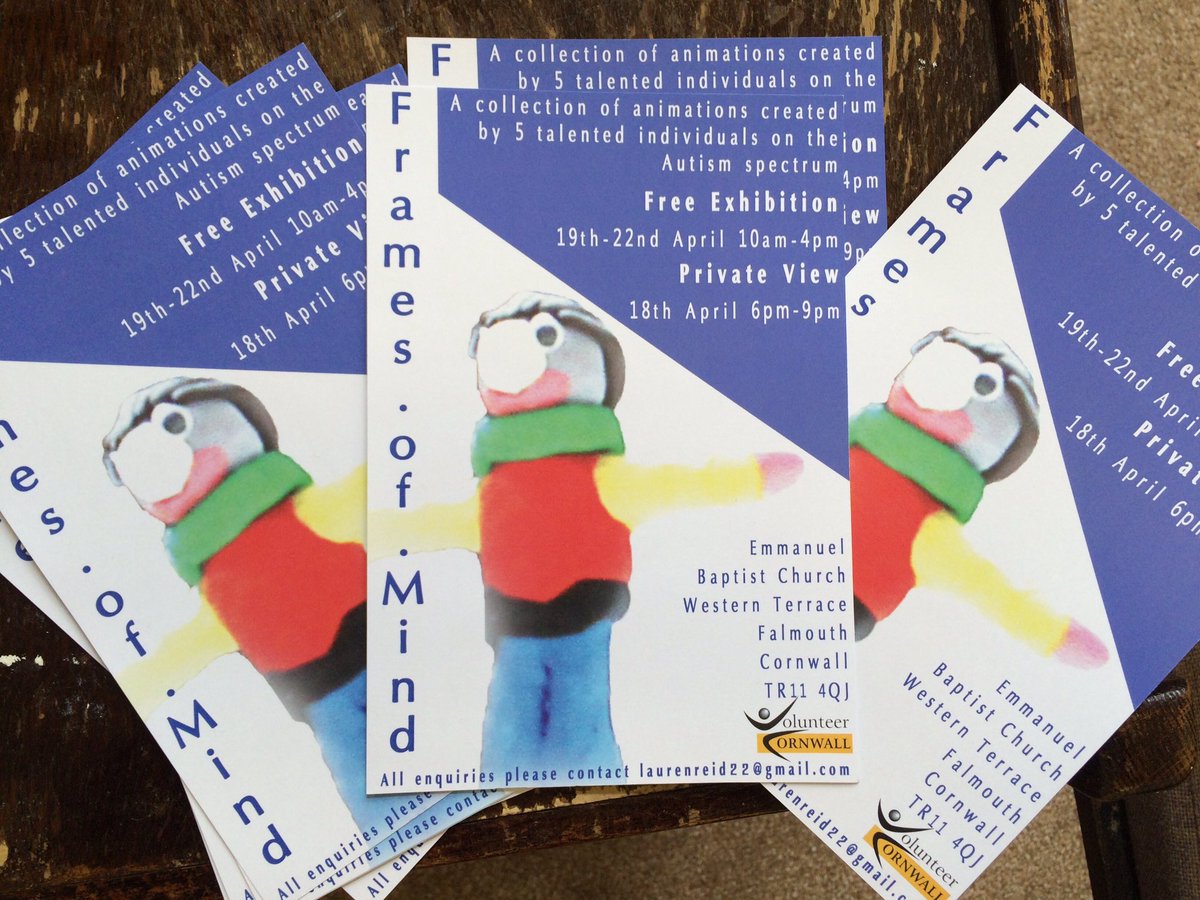 BBCCornwall's tweet image. 'Frames of Mind' art by people with #autism @volcornwall @LNR_photography -on show Emmanuel Baptist Church Falmouth