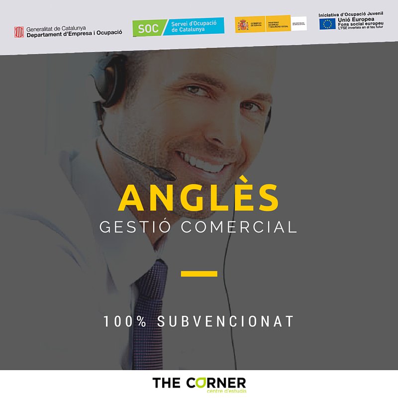 CentreTheCorner's tweet photo. El 29/04 iniciem la Formació Anglès Gestió Comercial💻 [100% Subvencionat] Info➡ https://t.co/PJRMbXlwCe #SantaColoma https://t.co/cVhSrV5ZDz
