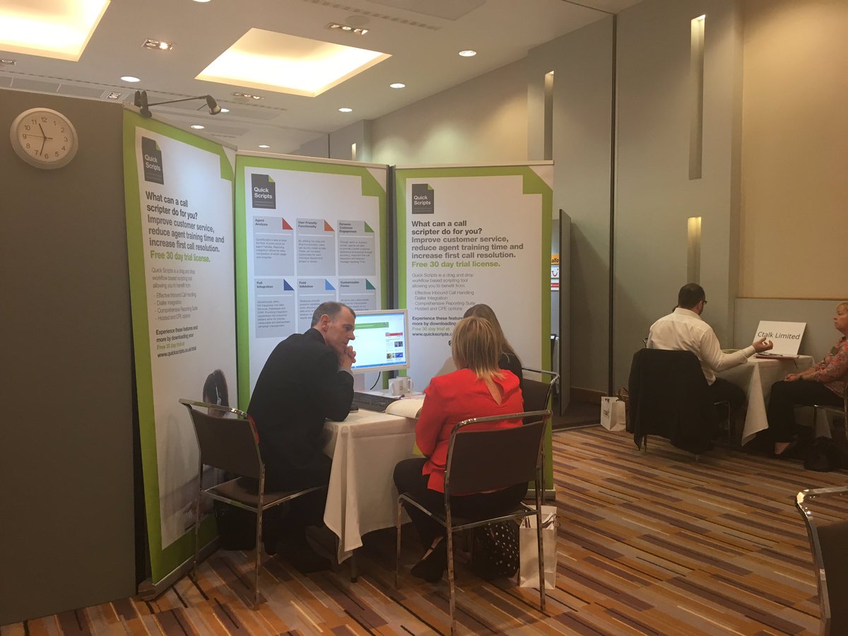 callcentrehelp's tweet photo. What can a call scripted do for you? @QuickScripts explains how #CCSummit https://t.co/DYBoJgyoz6