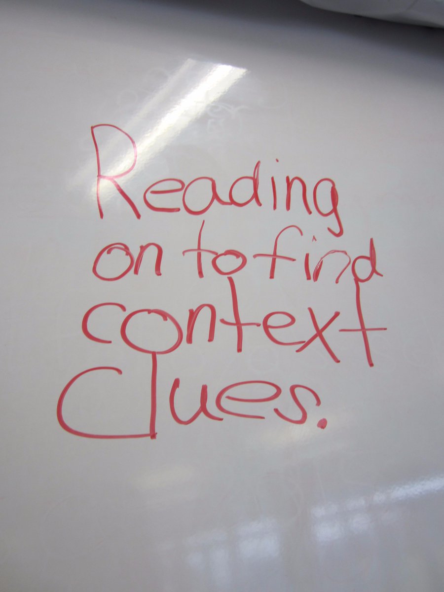 5MCclass's tweet photo. Reading strategy lesson, when you don't know a word read-on or re-read to find context clues. #grade5learns https://t.co/CEvfgEZVse