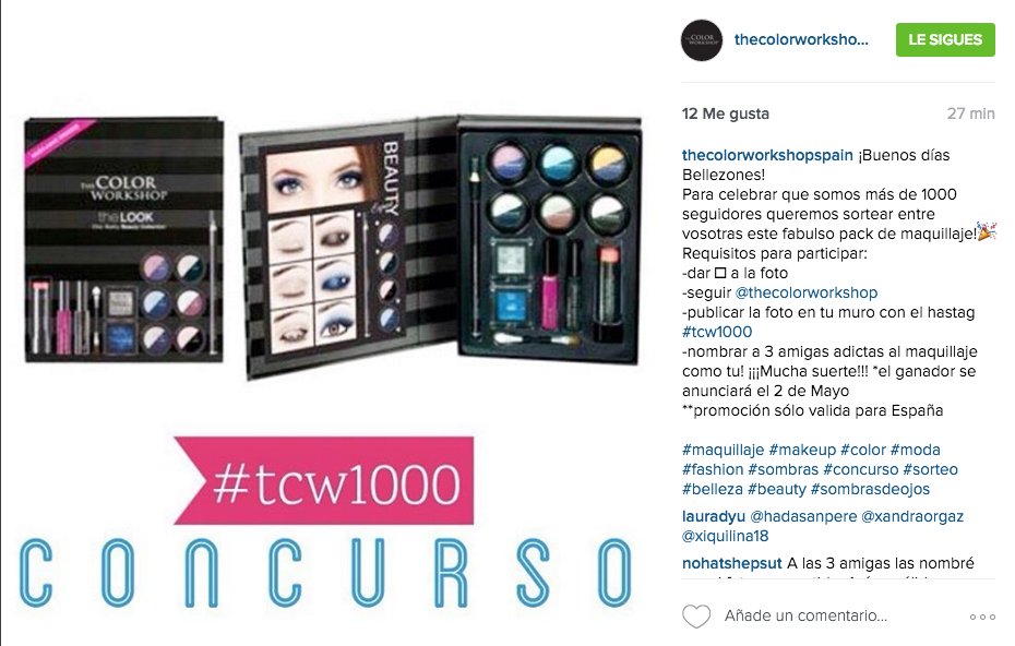 ColorWorkshopSP's tweet photo. Celebramos que somos más de 1000 seguidores en Instagram con un súper #CONCURSO! Síguenos en @thecolorworkshopspain! https://t.co/UrhiLbLERJ