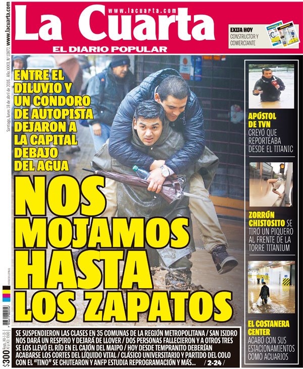 lacuarta's tweet photo. Ya está disponible la portada de La Cuarta de este lunes 18 de abril. Corra por su ejemplar antes que se agote https://t.co/9gWrxlTIhK