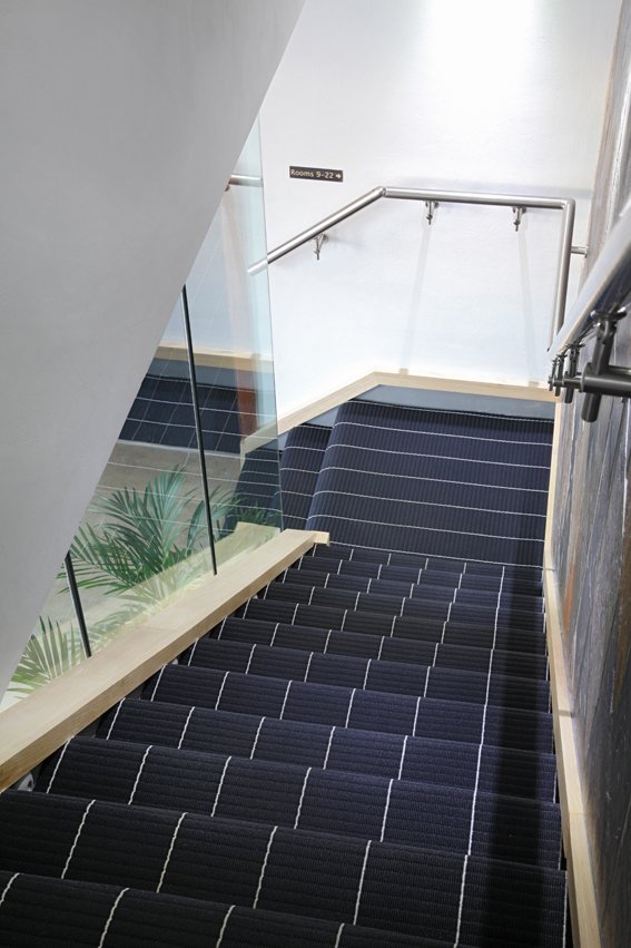 christycarpets's tweet photo. The structured pinstripe of Tram is an ideal design solution for stairs and corridors: https://t.co/I467d3V1Bb https://t.co/xjWvrjmCo2