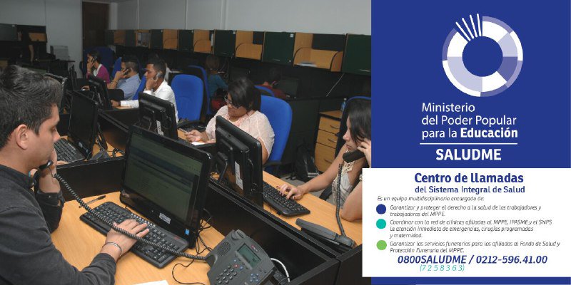 Docentes, obreros y administrativos del @MPPEDUCACION cuentan ahora con el 0800-SALUDME