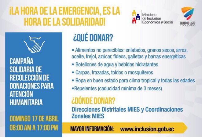 InfanciaEc's tweet image. .@RoseroGabriela: todos los ecuatorianos debemos sumarnos a este apoyo, las donaciones ayudan mucho #SismoEcuador