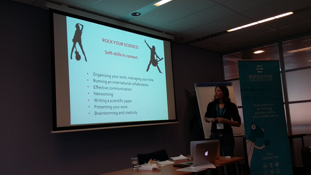 glyn_dk's tweet photo. Rock your science!
Magali Michaut presents how your science rocks when you are good at "soft skills" #BioSB16 https://t.co/zHlBfOmCCf