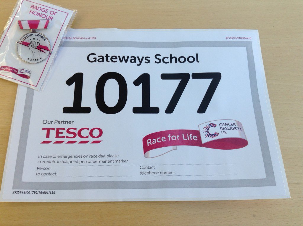 saraholmes75's tweet photo. My @raceforlife number has arrived. Just need @Gatewaysschool girls &amp; mums to join the team! #pinkarmy 
York 25/6/16 https://t.co/eZ3LCOwUng