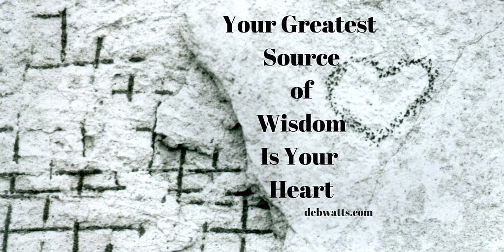 debwatts4's tweet photo. Your greatest source of wisdom is your HEART! #debstitbits #debwatts #liveyourlife https://t.co/sOLFLgXKEt