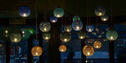 EverythingEpsom's tweet photo. Admiring the "Rita &amp; Gina" pendant lights in La Mer Bleue in Derby Square via @designedbylight #seafood #epsom https://t.co/IuwU1fDjee