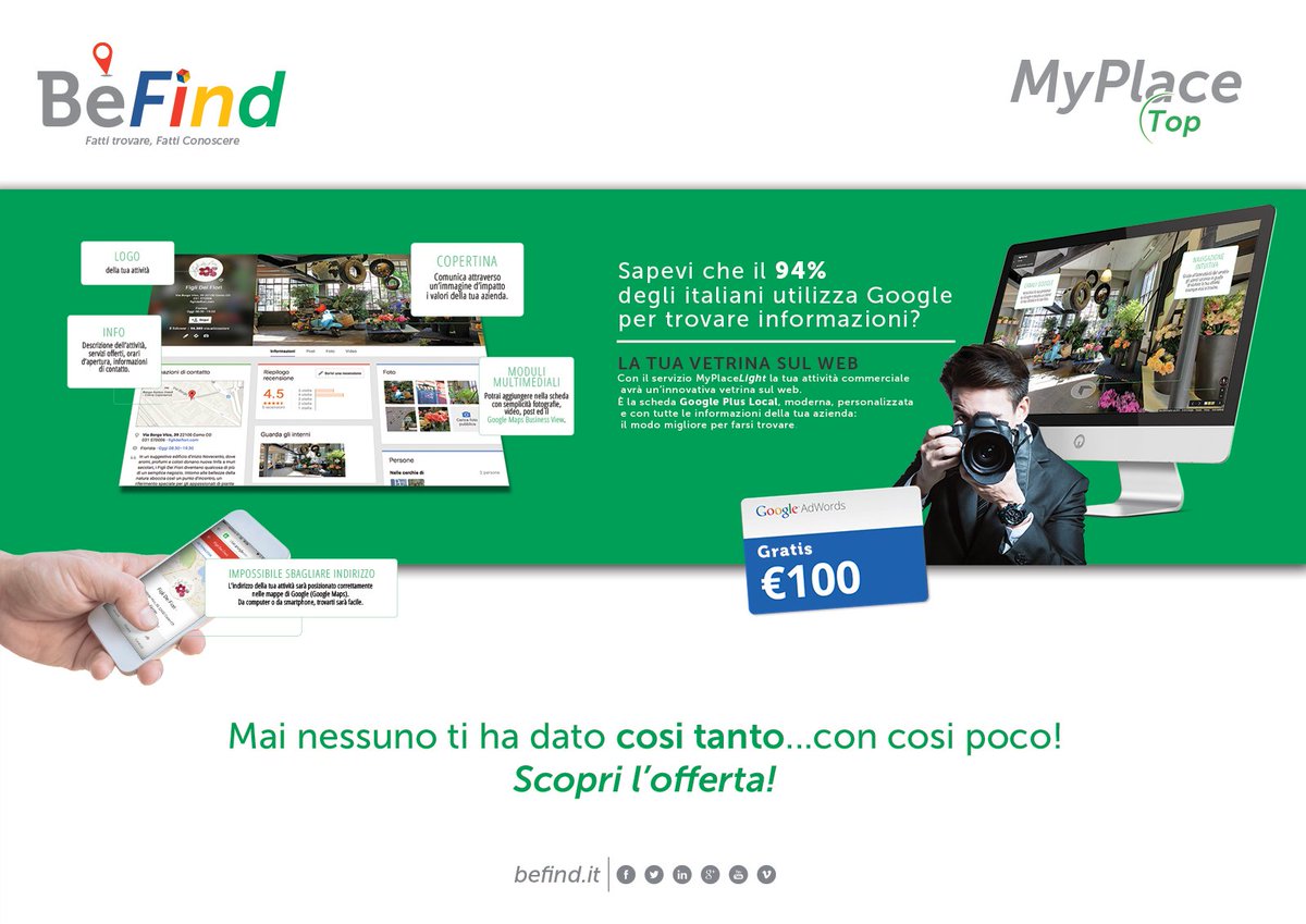 wikizonesrl's tweet photo. #BeFind mette le ali al tuo Business! Scopri l'offerta!
https://t.co/5EmbT13Nh8
#changeforthebetter #wikizone https://t.co/gbeXGhBRYq