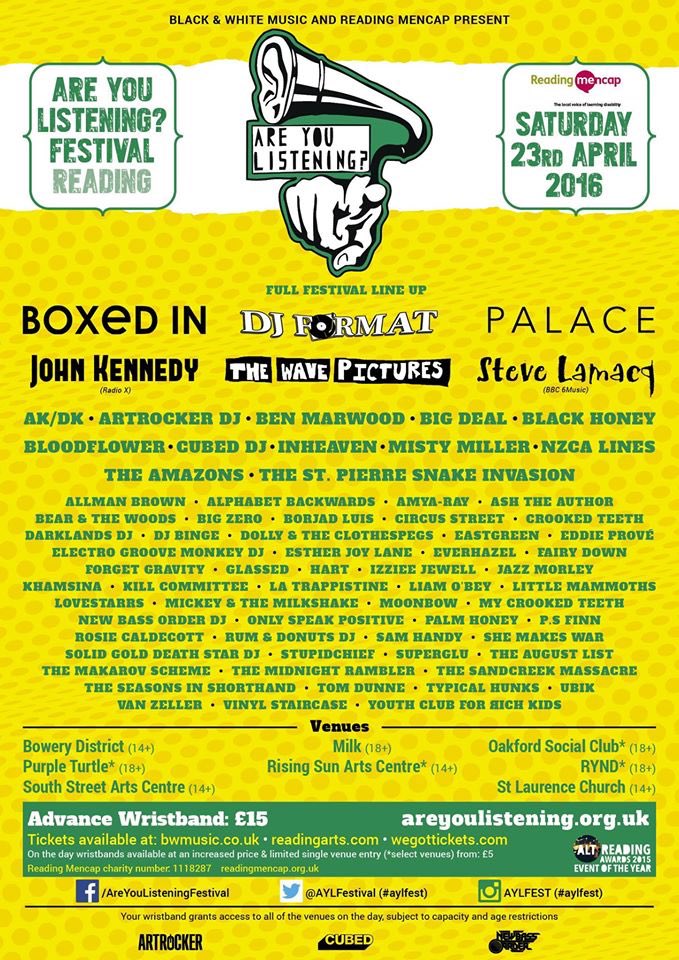 theaugustlist's tweet photo. Sat we'll be at @southstreetarts  w/@BearandTheWoods for @AYLFestival,raising money for Mencap. Us at 8pm!@UbiProRec https://t.co/jWTuK0o1jU