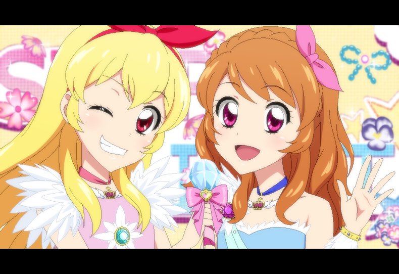 Kazuma アイカツ のいちごちゃんとあかりちゃん描きました アイカツ 本当に素敵な作品でしたね 最終話のラストシーンでいちごちゃんがクリスタルマイクを手にしていたのが凄く印象的でした