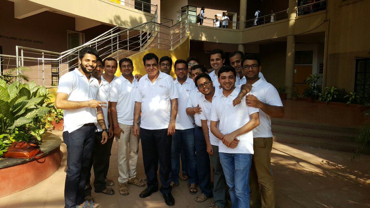 SPJIMR's tweet photo. Celebrating 'SPJIMR Day' with our dean Dr. Banerjee and PGPM programme head Dr. Lalwani #PGPMatSPJIMR https://t.co/JiMEoLsPWP