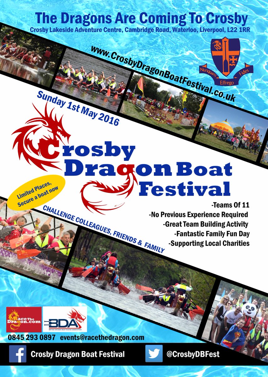 Be a part of the Crosby Dragon Boat Festival 2016! #crosby #liverpool #dragonboat #festival #charity