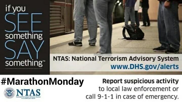 jimmyhuiquincy's tweet photo. Always dial 911 or use mobile app: #MYPD, #MassSP or #MBTASeeSay to report for suspicious activity. #MarathonMonday https://t.co/8cM0OHqsQZ