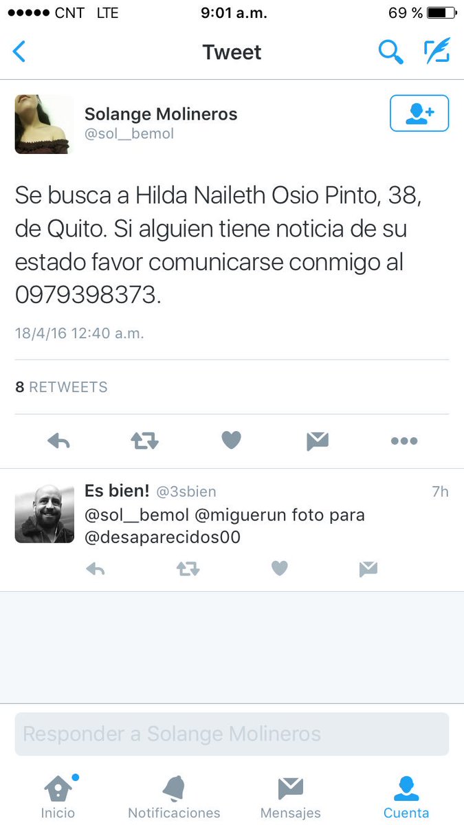 LosJosemas's tweet photo. Apoyemos dando RT para que sigan encontrándose los #DesaparecidosEcuador 
¡Ayudémonos!
#DesaparecidosEC https://t.co/9h3g3JHnQ1