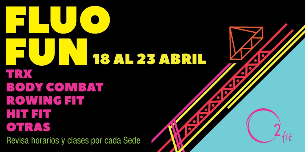 Te esperamos desde hoy con entretenidas clases en nuestras sedes ¡No te pierdas FluoFun en #O2Fit!