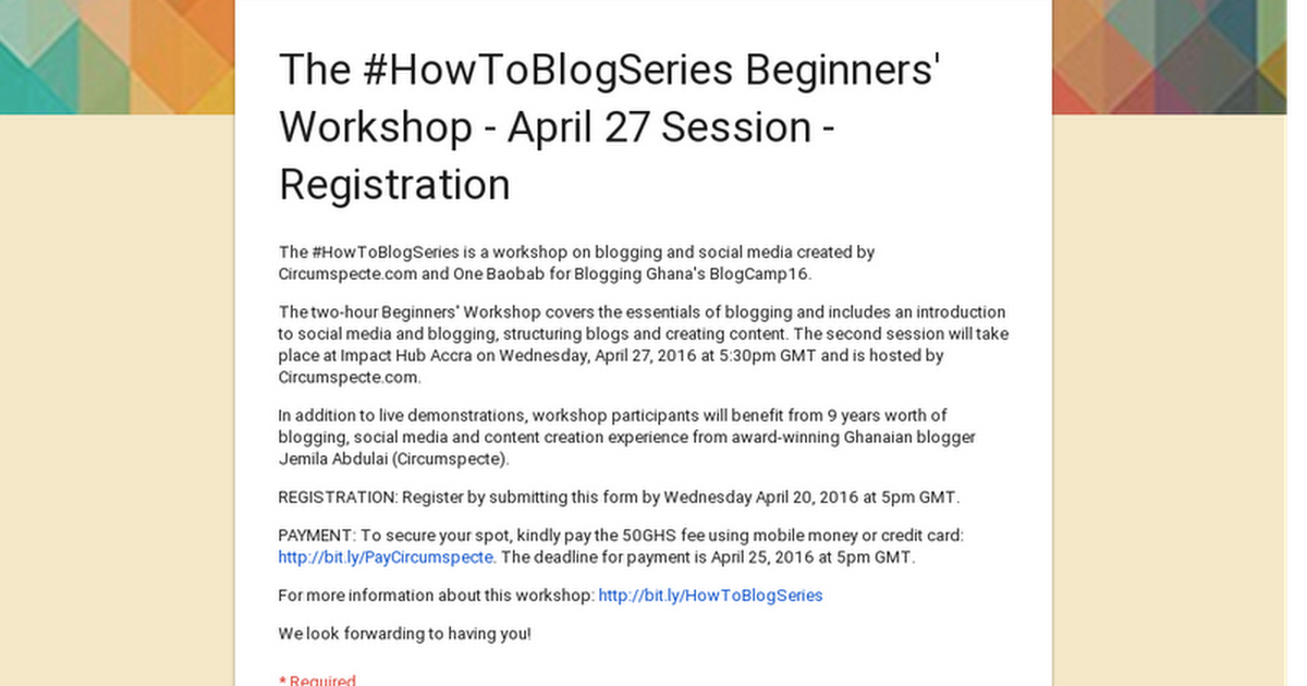 bitcoinagile's tweet image. The #HowToBlogSeries Beginners Workshop - April 27 Session - Registration #Circumspecte bit.ly/1TeS3C3