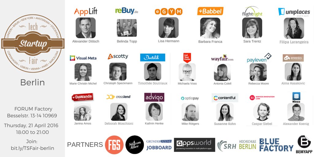 TechStartupJobs's tweet photo. @500Startups @digitalocean
Passionate about #MobileApp #startup #networking ?
#TSFair Berlin https://t.co/aFvQHaEdHD https://t.co/7sSNgo7rYW