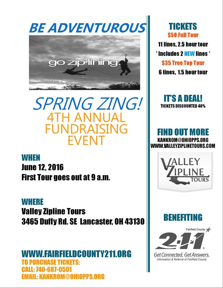 Fairfield211's tweet photo. Are your ready for the 4th Annual #SpringZing?
Valley Zipline
6/12/16 https://t.co/slYACkl3vM