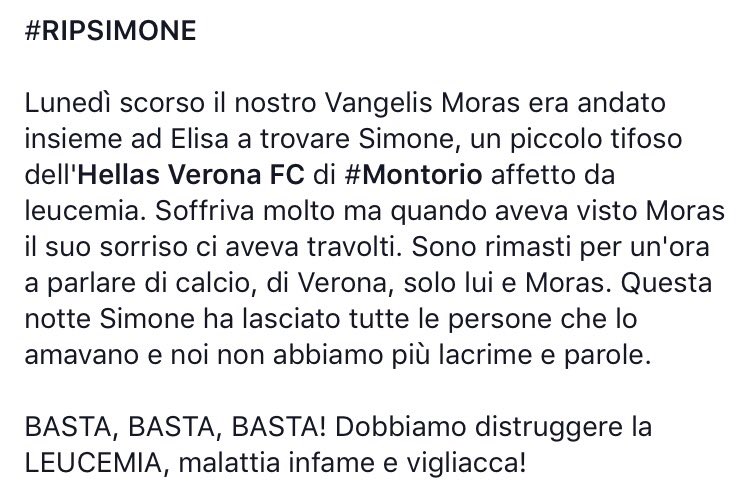 #RipSimone #Leucemia #SaveMoras