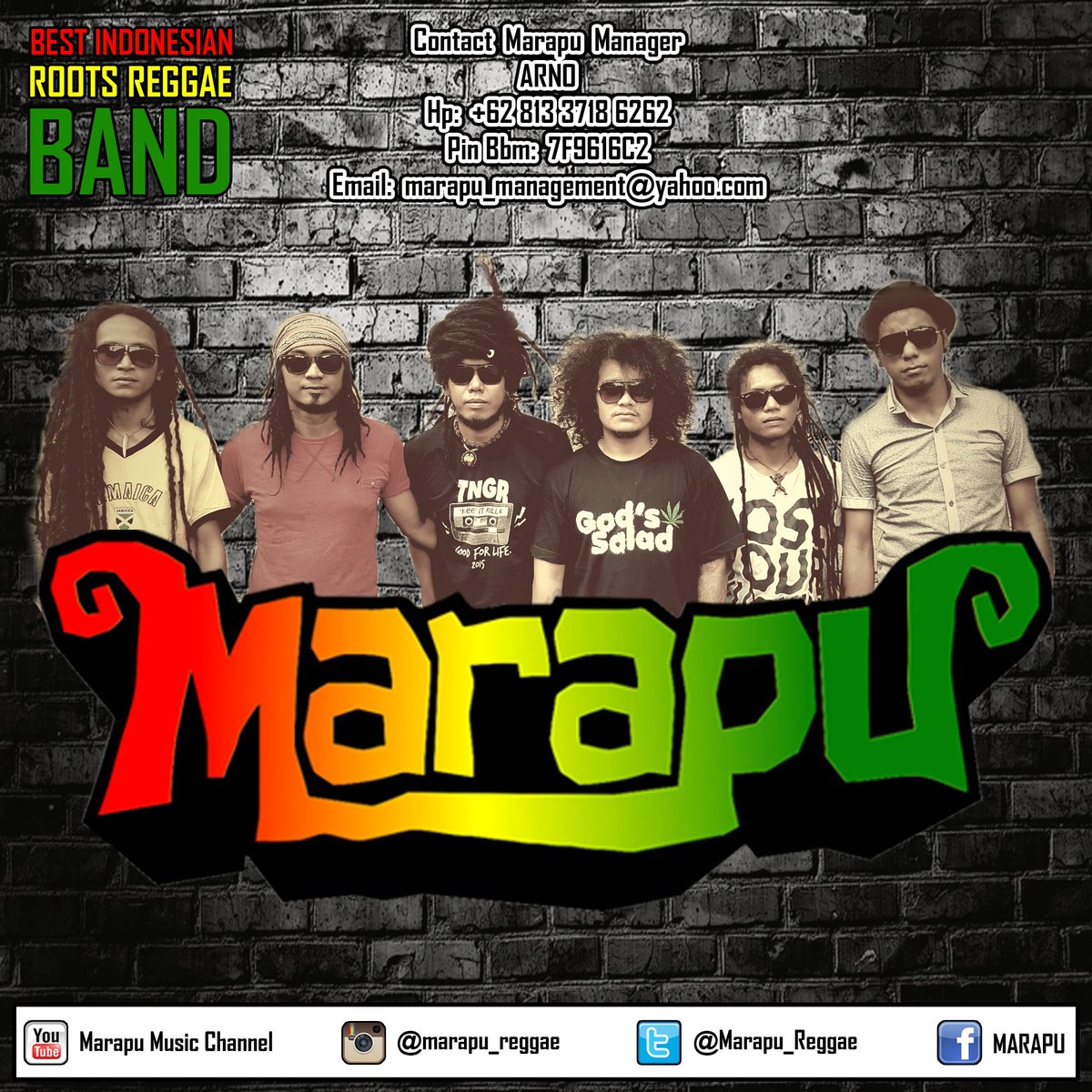 MARAPU #JavaTour2016 coming on July!!
Info &amp; booking
ARNO 
Hp: +62 813 3718 6262 
Email: marapu_management@yahoo.com