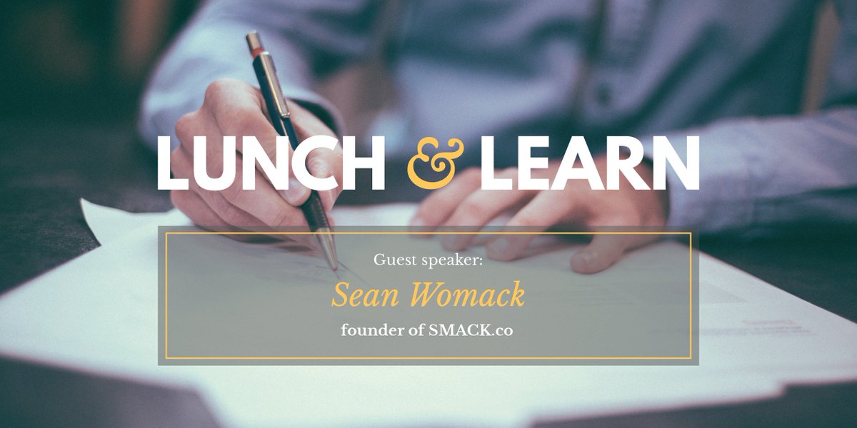 Get your free ticket to our next Lunch &amp; Learn on April 27th! Lunch will be provided! eventbrite.com/e/lunch-learn-…