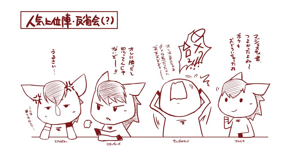 本日のおまけ。皐月賞上位陣の反省会。 