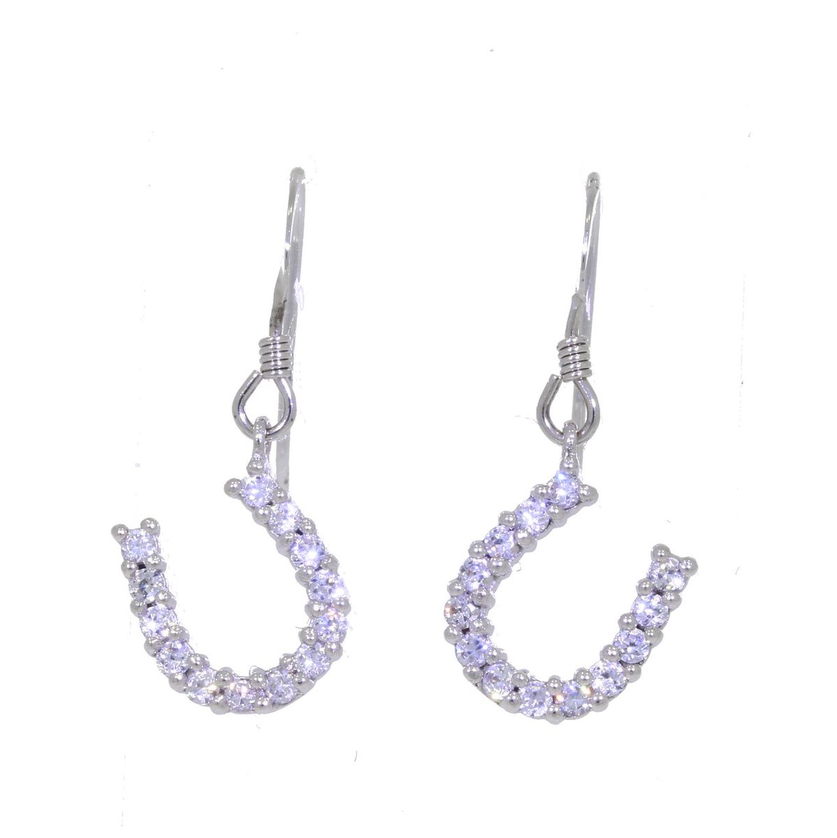 FreeProxyListUS's tweet image. bit.ly/1MD5xIu Sterling silver Horseshoe earrings Swarovski Crystal set w/ large crystal drop by Falabella