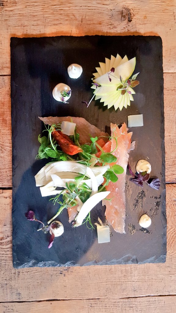 AllotmentNQ's tweet photo. Cider cured sea trout #smallplates #northernquarter https://t.co/xZtYB7qmNt