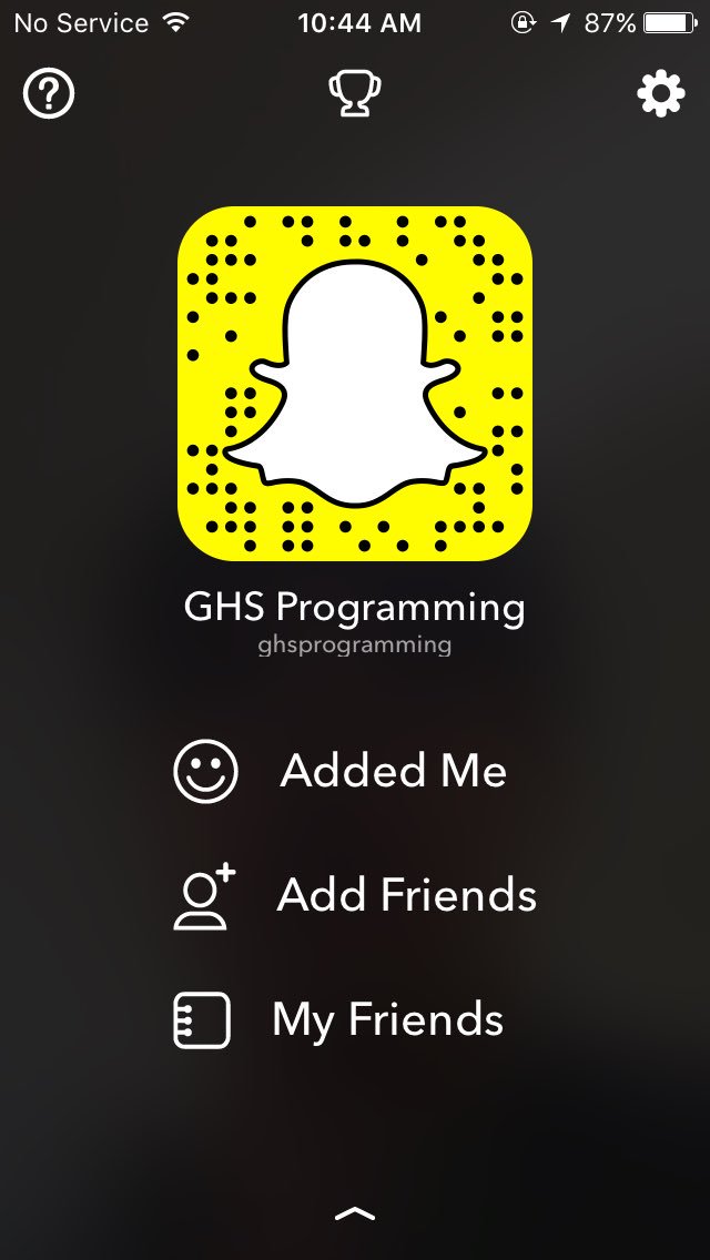 ProgrammingGHS's tweet image. For our Snapchat: