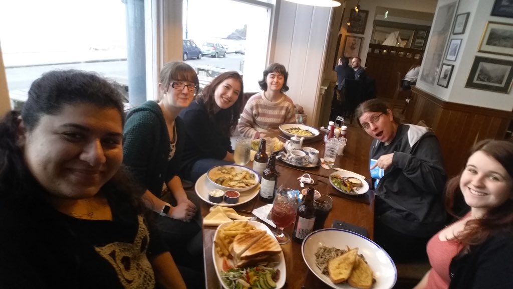 AberCompSci's tweet photo. Aber Comp Sci Women enjoying food and sea view in the Glen. https://t.co/gdkX6f7mLo