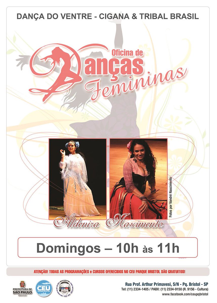 ceupqbristol's tweet photo. Fala Galera! Neste Domingo (24/04) às 10h começam as aulas de "Danças Femininas" com Aldenira Nascimento. https://t.co/HcjAwjLZaw