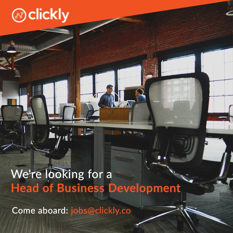 Clickly_co's tweet image. Are you an eager Bus Dev? Are you passionate about growing businesses? Are you ready to join a fast growing startup?