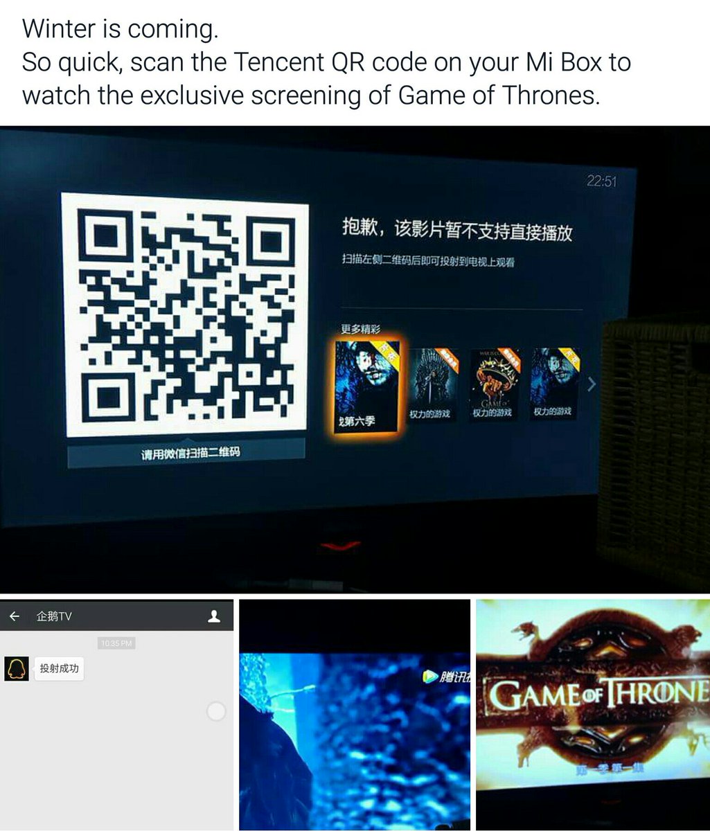 joycechiong's tweet image. #China  #Tencent #qrcodeintegration #tvondemand #Xiaomi