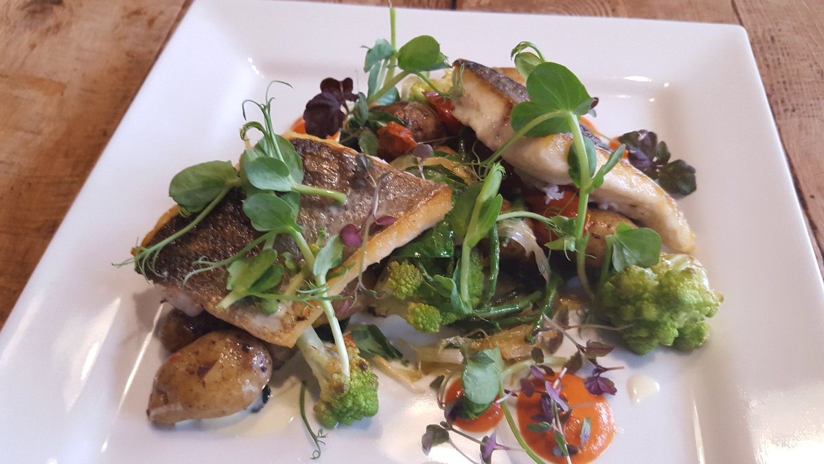 AllotmentNQ's tweet photo. Pan fried seabass #largeplates #newmenu https://t.co/YVOHVlmpHD