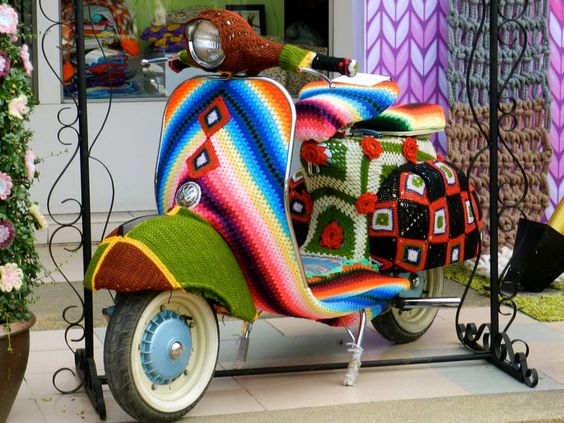Knitted Vespa paint job anyone? <a href="/vespa_lc1/">Norrie Kerr</a> <a href="/racingapes/">Racing Apes</a> <a href="/claredenn/">Clare Dennis</a> <a href="/essexalliancesc/">Essex Alliance SC</a> <a href="/AgiusScooters/">R Agius Scooters</a> <a href="/Vespa_OC/">Vespa Owners Club</a>