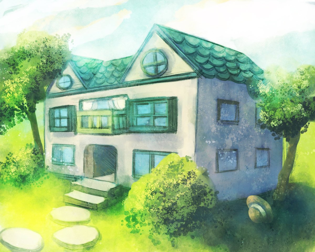 ゆき Ar Twitter 背景版深夜の真剣お絵描き60分一本勝負 お屋敷 多分ちょうど1時間 これ お屋敷 っていうか 家 か 洋風建築が最初に出でくるのは お屋敷とお嬢様と使用人 的なシチュが好きだから かも Corelpainter