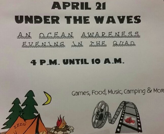 SRUSustain's tweet photo. SGE is hosting a pretty cool event in the quad Thursday night. Check it out to learn about our oceans! 🌊⛺🐳 https://t.co/hhzBVSq8Kh