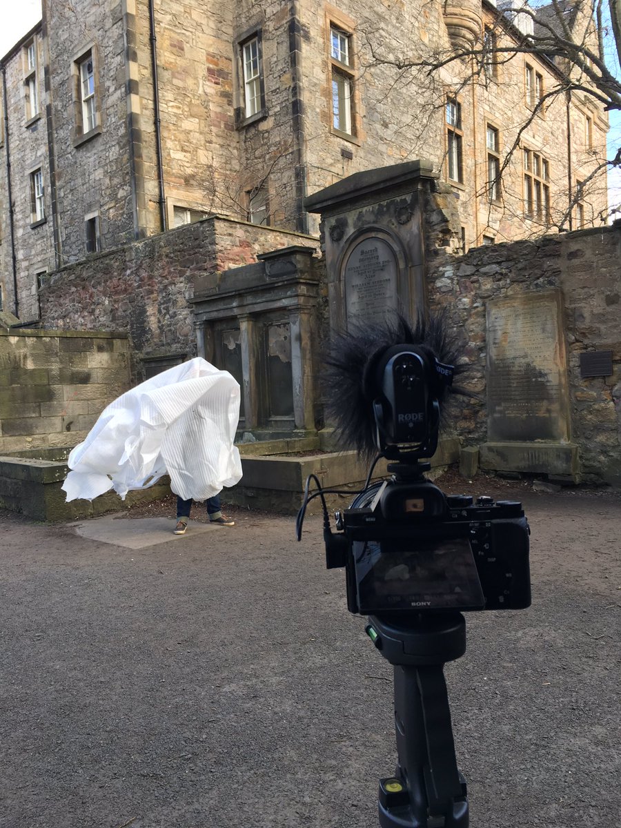 RadFilmsUK's tweet photo. One of our crew members has been hired as a spooky ghost https://t.co/dBvdh7Ux03