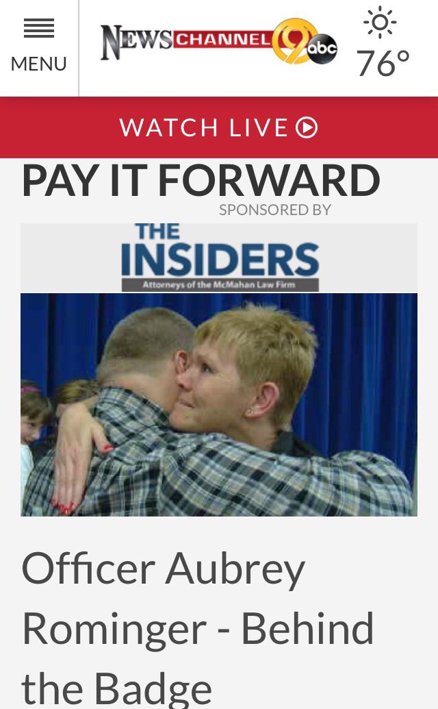 _MAS_proud's tweet image. Don't forget to watch @newschannelnine as our Officer Aubrey is surprised by the entire MAS and is paid it forward!