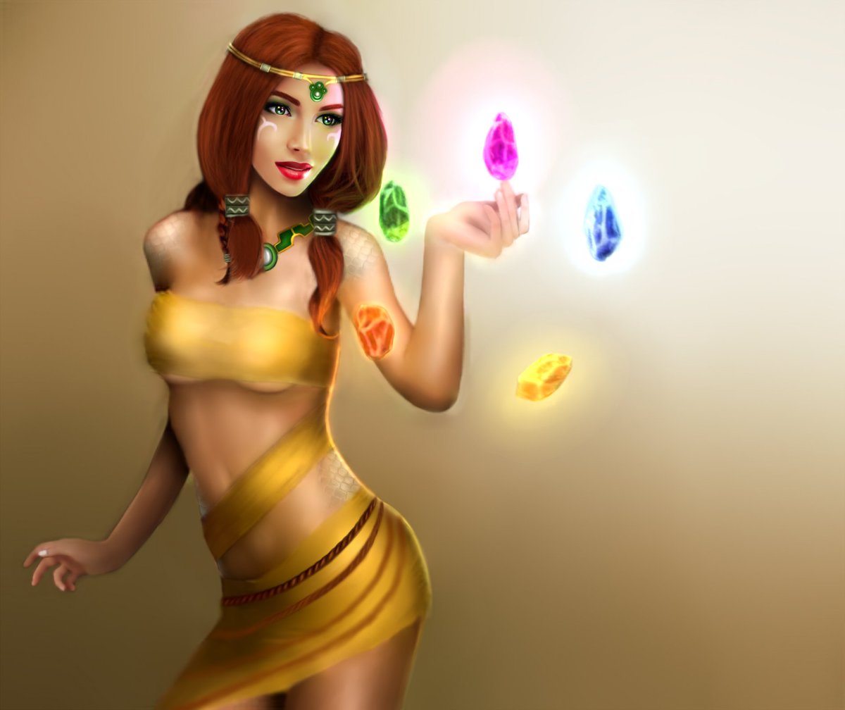 Siaomeylive's tweet photo. #SmiteArt #smite #Smiteartshow My WIP of Nu Wa, sexiest goddess ever! https://t.co/b2E8G9mPE3