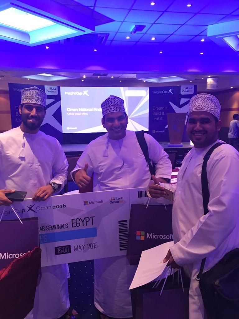 MicrosoftOman's tweet photo. Congratulations to #WeOmTeam, winner of #ICOman16 in the Games category for their project #GameSuiteForAutismCuring https://t.co/jbbd0Bo2WG