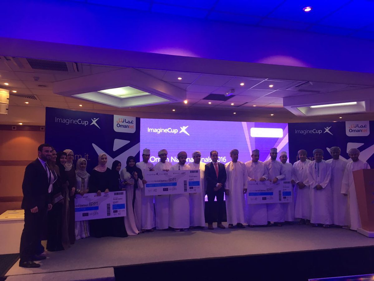 MicrosoftOman's tweet photo. Group photos of finalist teams w/representatives from #ICOman16 organizers, partners & supporters. Until next year! https://t.co/I1BbQnlXzj